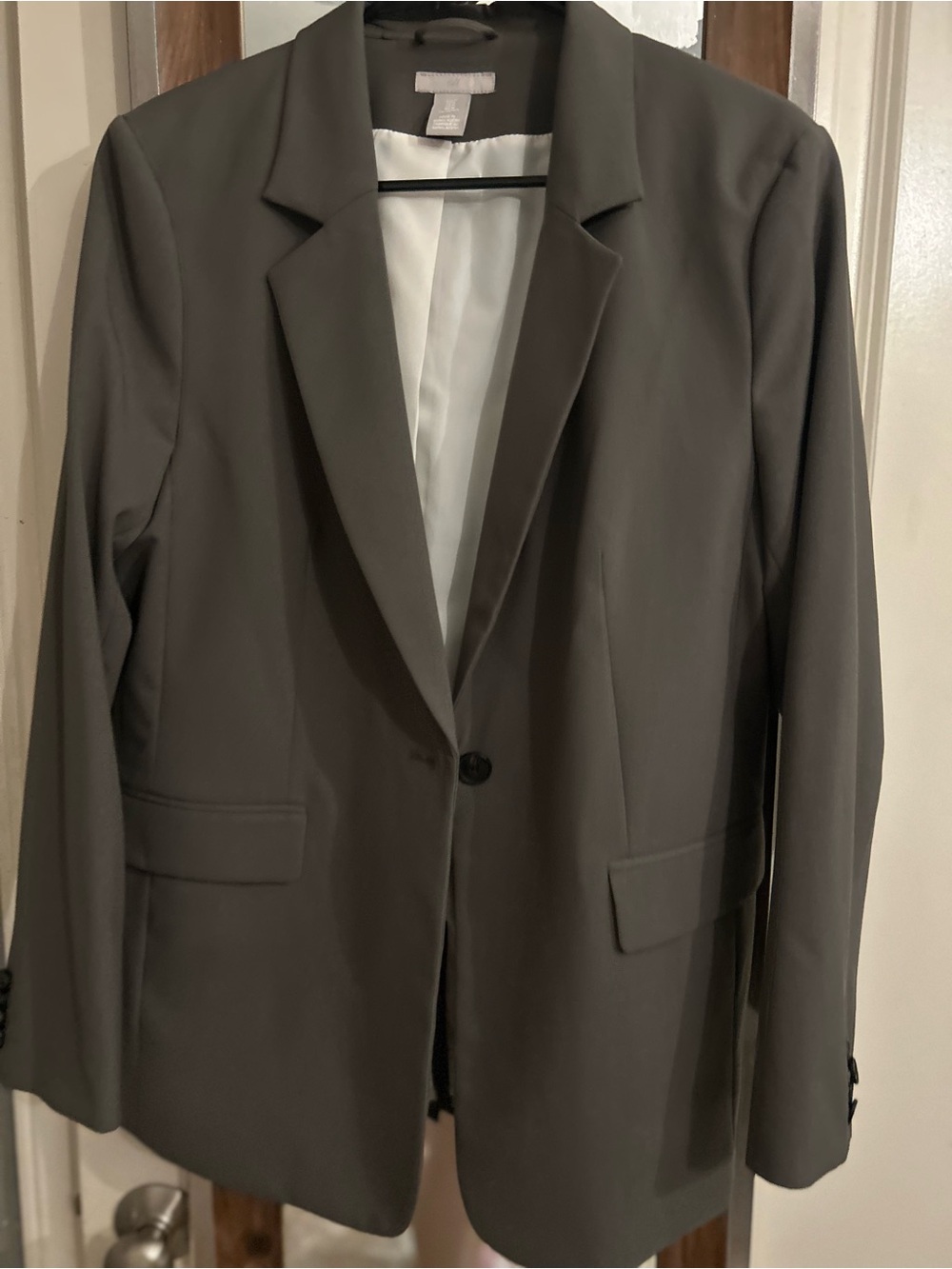 H&M Olive Blazer with Notch Lapel